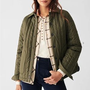 NWOT ARMY/olive green Faherty xs jacket